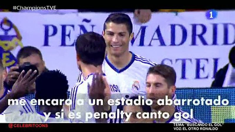 El otro Ronaldo canta 'Buscando el gol', el objetivo principal del Real Madrid para la remontada contra el Borussia Dortmund.