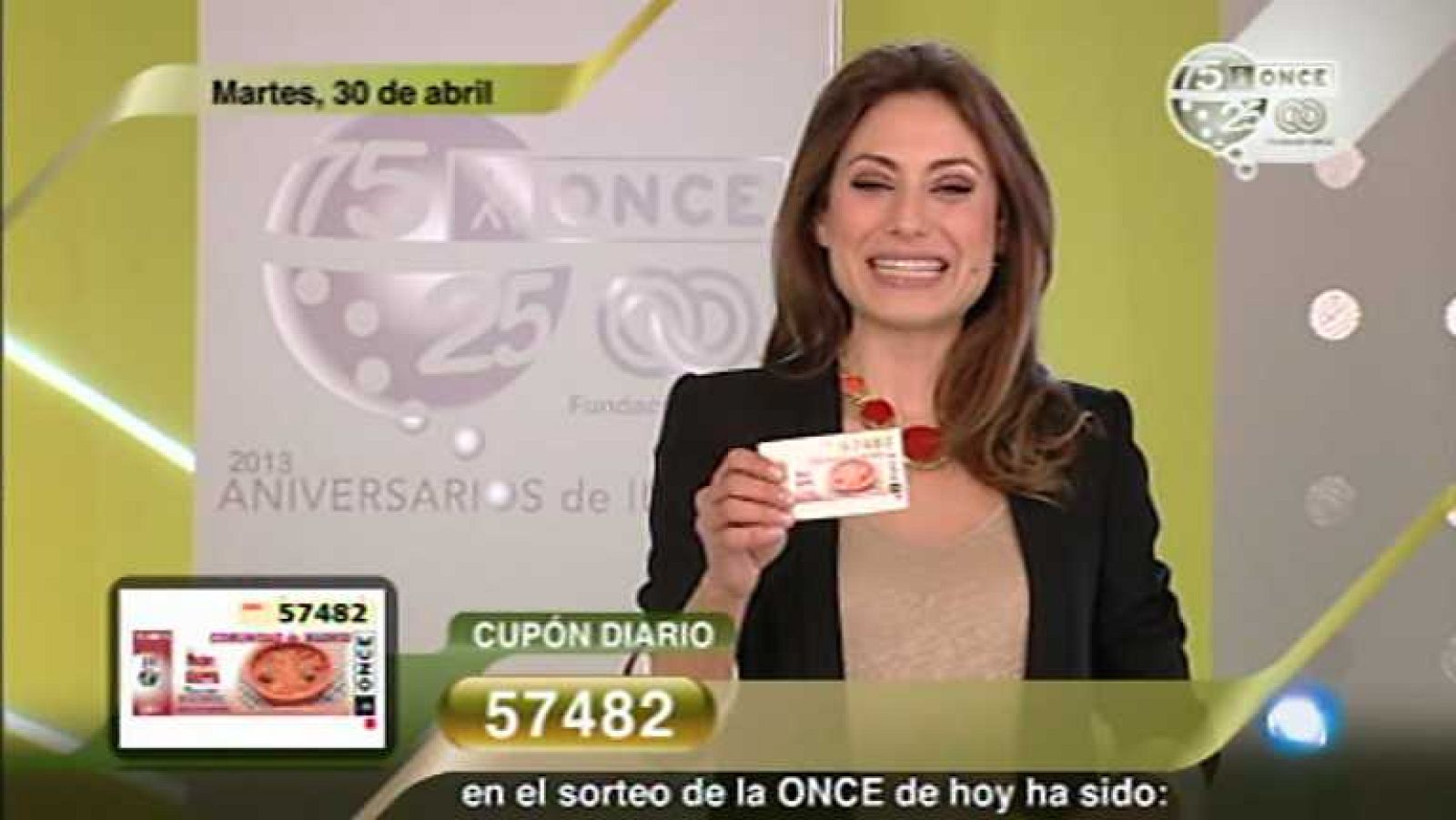 Sorteo ONCE - 30/04/13 - Ver ahora