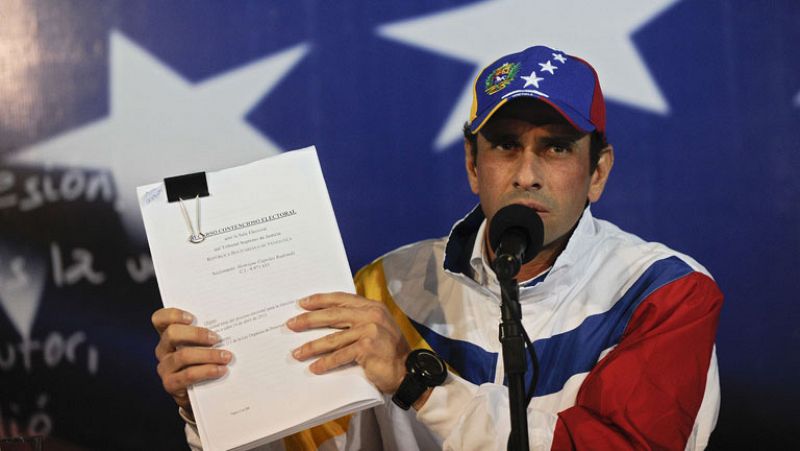 Capriles impugna las elecciones venezolanas de abril y pide la repetición de todo el proceso