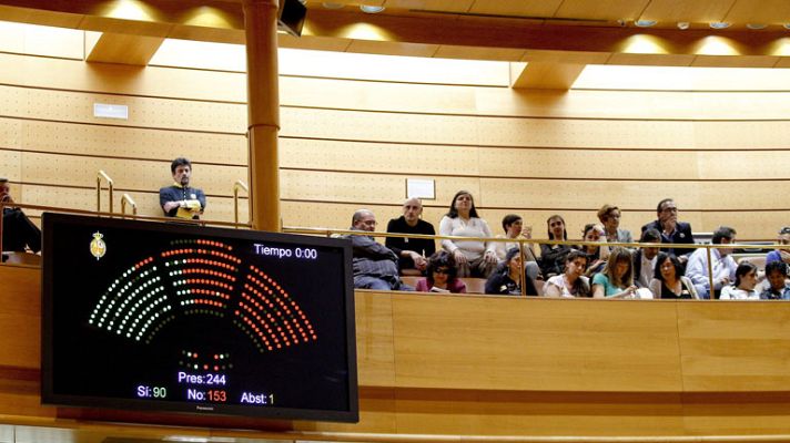 Telediario 1 - El Senado aprueba de forma definitiva la ley hipotecaria