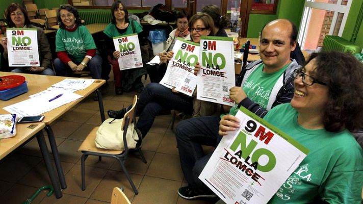 Telediario 1 - Huelga en la educación