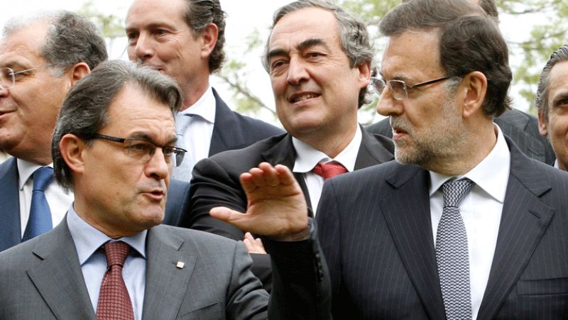 Mariano Rajoy y Artur Mas juntos por primera vez tras la resolución del Constitucional