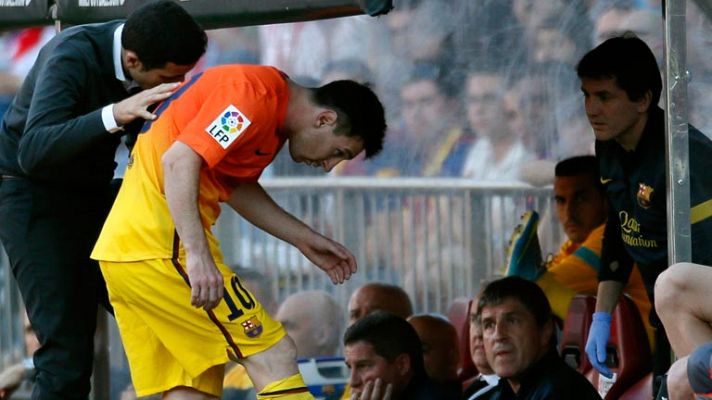 Messi recae en sus problemas musculares