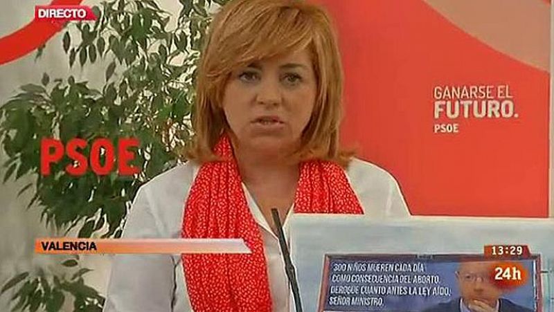 Valenciano pregunta a Gallardón si ha cedido su imagen en una campaña contra el aborto - Informativo 24h | Ver