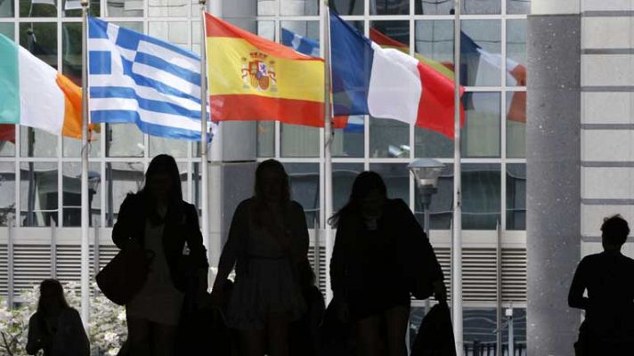 Telediario 1 - Recesión en la zona Euro