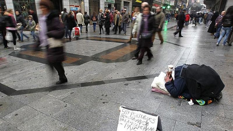 La pobreza en España aumenta un 8% desde que comenzó la crisis en 2008
