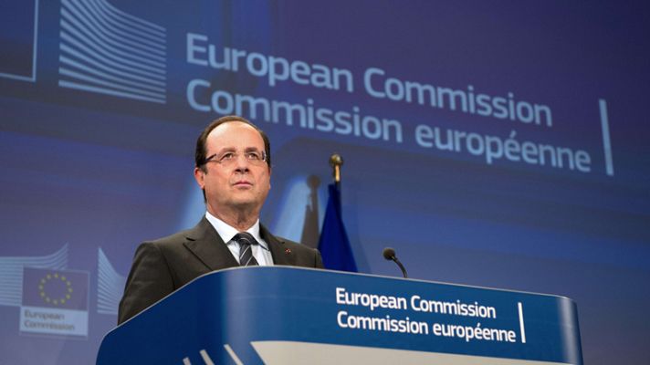 Telediario 1 - Hollande reconoce que "lo probable es que el crecimiento sea nulo en 2013"