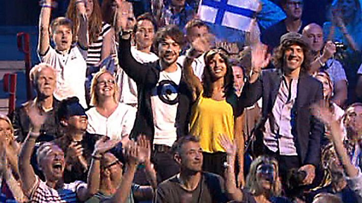 ESDM, en el Malmö Arena durante la segunda semifinal de Eurovisión 2013