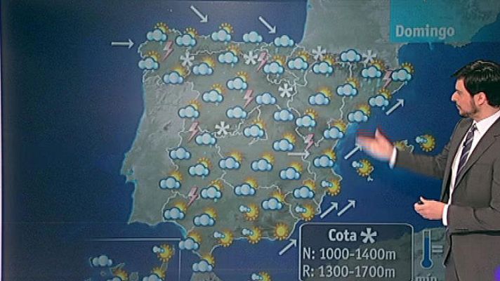 El tiempo - Viento fuerte en el Sureste peninsular y nevadas en la mitad Norte