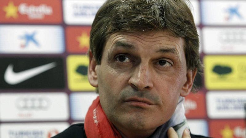 Tito Vilanova felicita al Atlético de Madrid, campeón de la Copa del Rey 