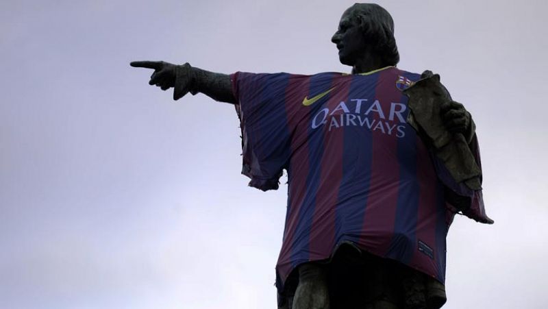 La camiseta del Barcelona en Colón calienta el derbi catalán 