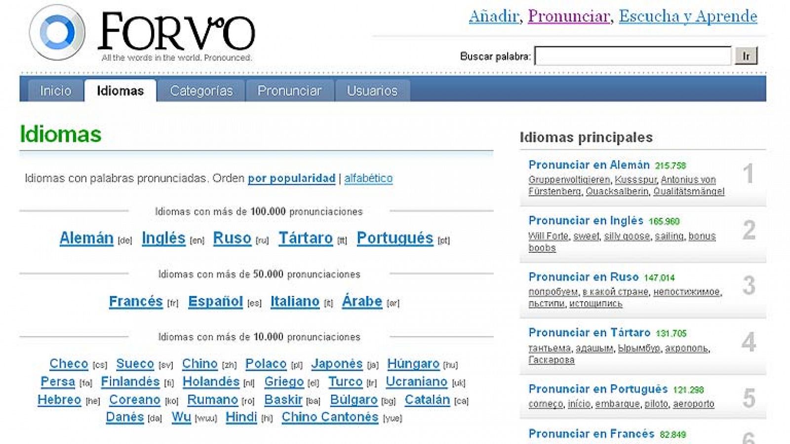 Cámara abierta: Forvo, entre las 50 mejores webs del mundo según la revista Time | RTVE Play