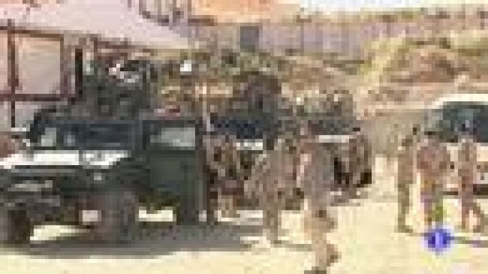 Telediario 1 - Último movimiento de las tropas españolas en Afganistán antes de su retirada