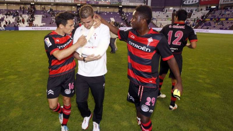 No están para celebraciones los cuatro equipos implicados en evitar el descenso. Celta, Deportivo, Mallorca y Zaragoza se juegan la permanencia en la última jornada de Liga.