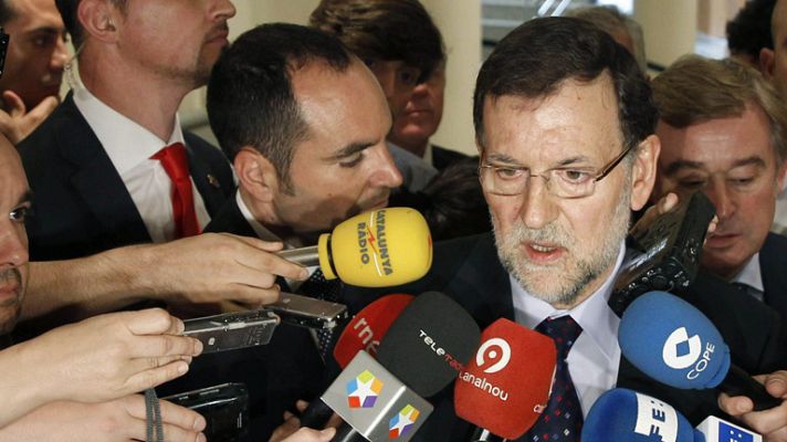 Telediario 1 - Rajoy asegura que el dato del paro de mayo confirma que su política económica es la adecuada