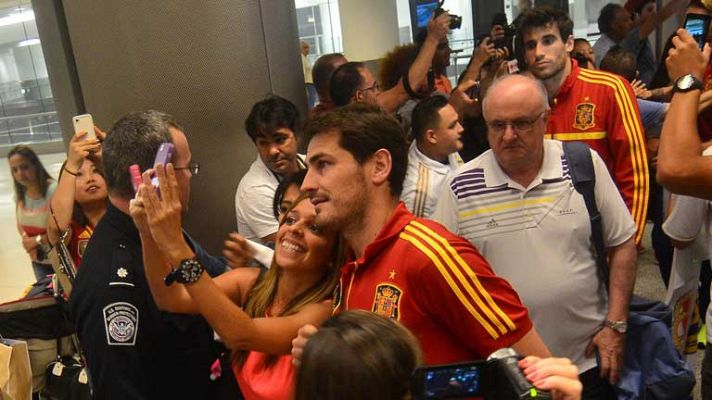 La selección española aterriza en Miami