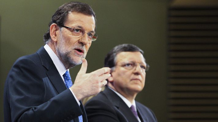 Telediario 1 - Rajoy y Barroso coinciden en que la prioridad es luchar contra el paro juvenil