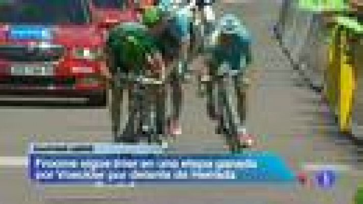 Telediario 1 - Voeckler impide la victoria española en la Dauphiné