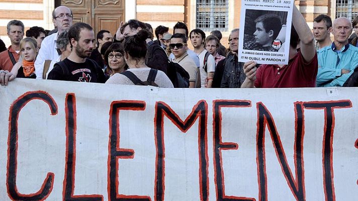 Telediario 1 - Un francés de origen español, detenido como sospechoso de la muerte del joven antifascista