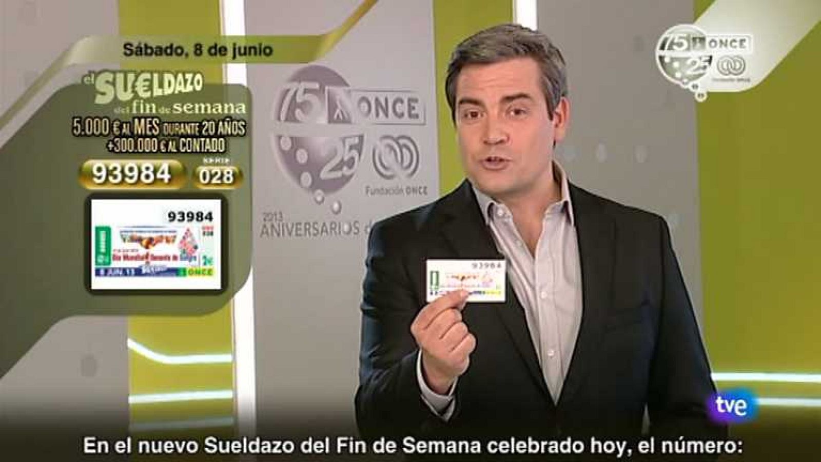 Sorteo ONCE - 08/06/13 - ver ahora