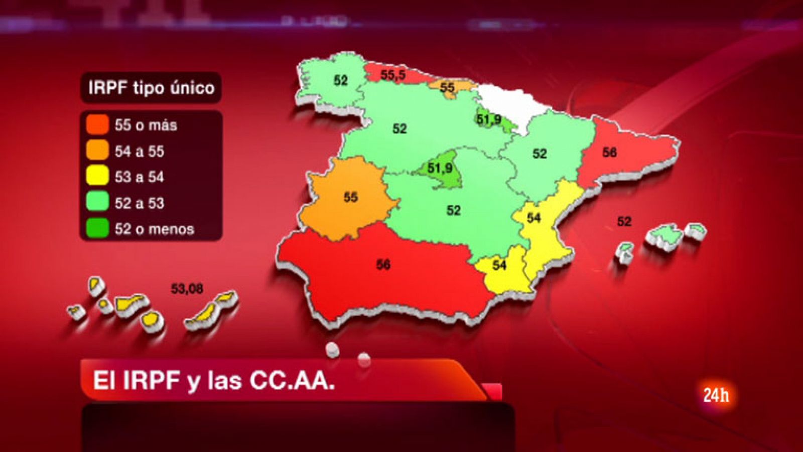 Así está el mapa del IRPF de las Comunidades Autónomas | Ver