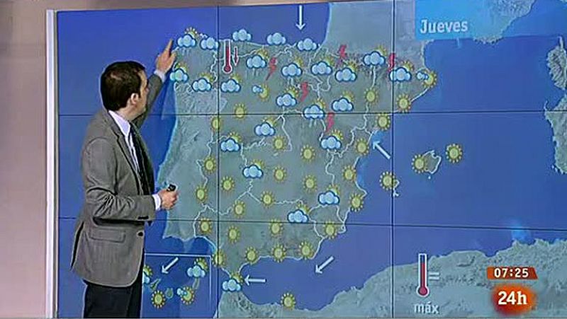 Calor en el sur y lluvias en el norte