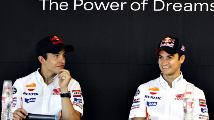 Pedrosa y Márquez liman asperezas en la previa del GP de España