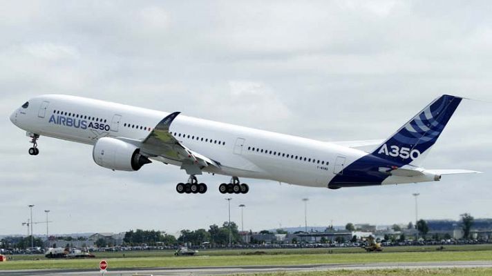 Telediario 1 - Primer vuelo del Airbus A350