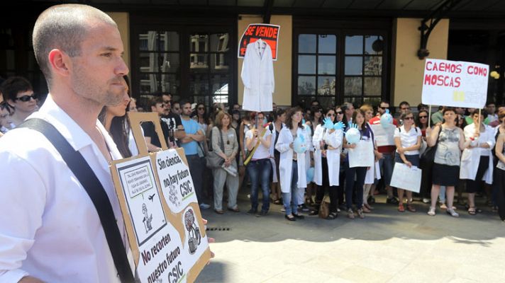 Protesta por recortes en la ciencia