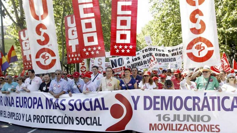 Los sindicatos culminan en Madrid una semana de movilizaciones en contra de las políticas de austeridad europeas