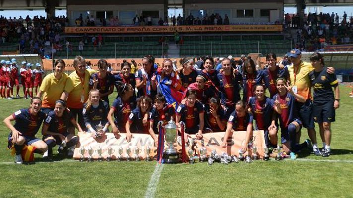 El Barcelona de fútbol femenino, campeón de la Copa de la Reina