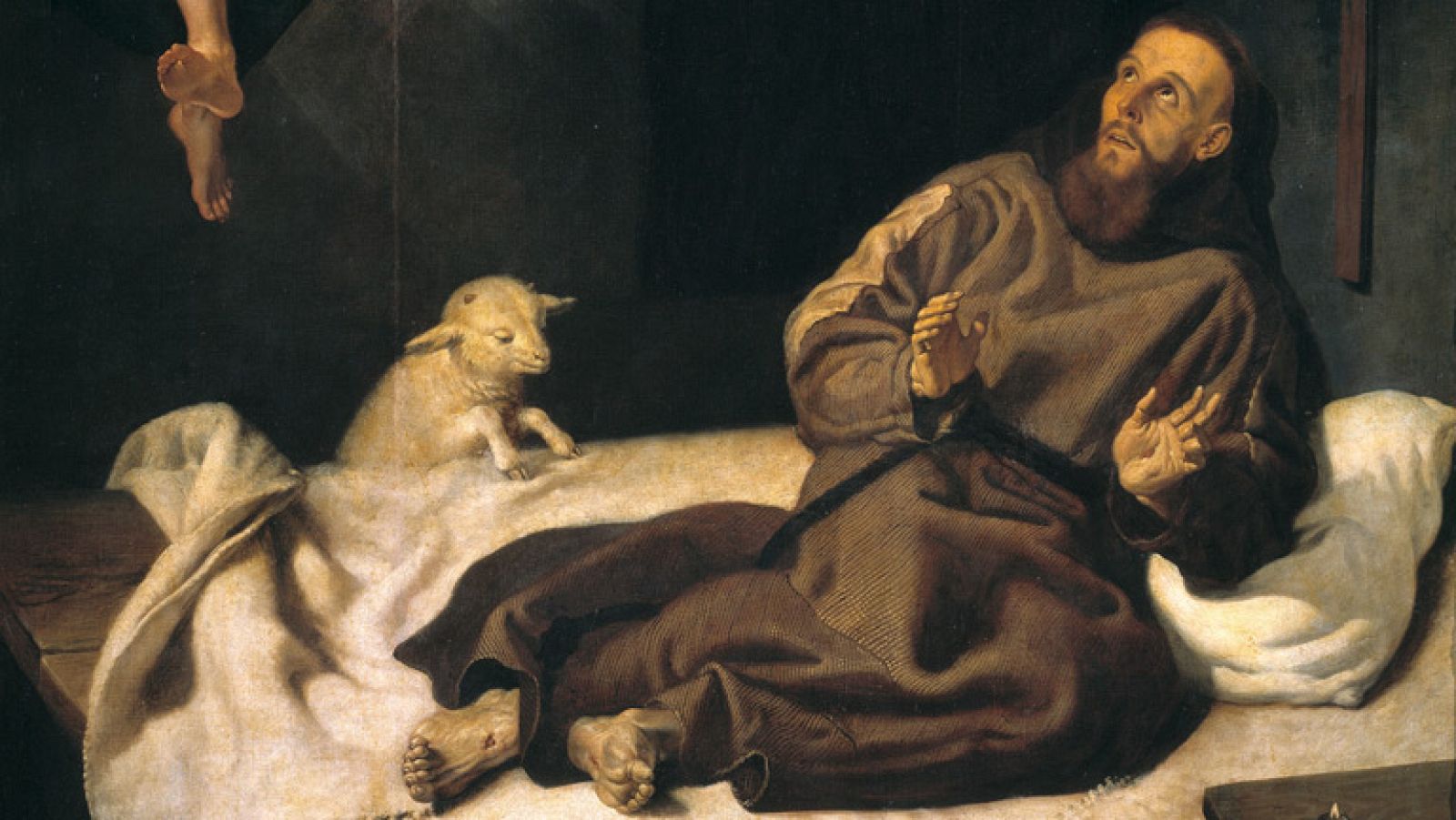 Mirar un cuadro - San Francisco confortado por un ángel músico (Ribalta)