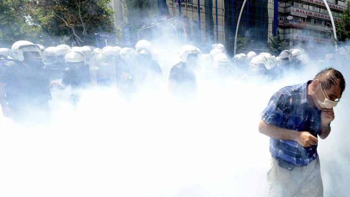 Represión con gases en Turquía