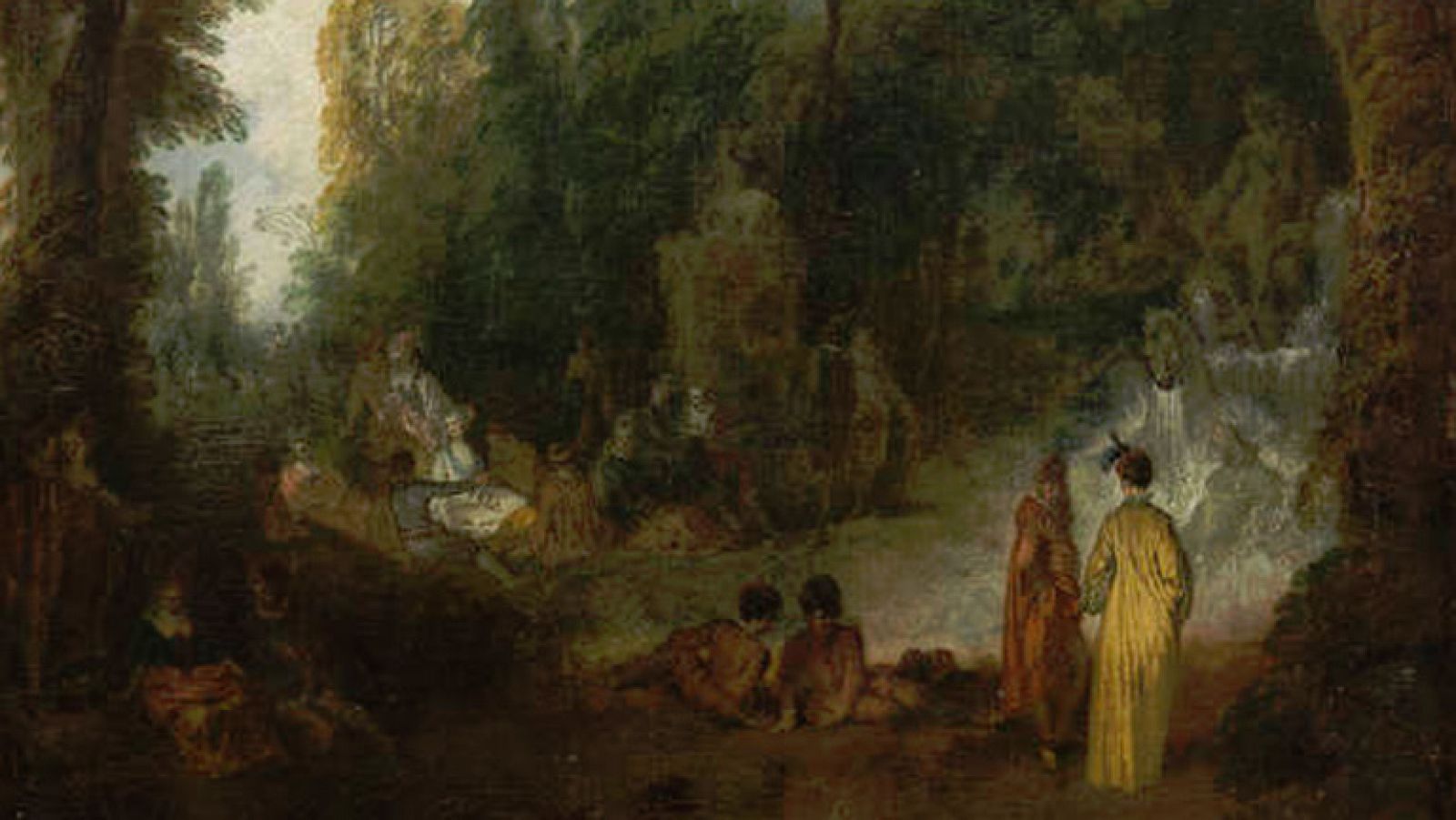 Mirar un cuadro - Fiesta en un parque (Watteau)
