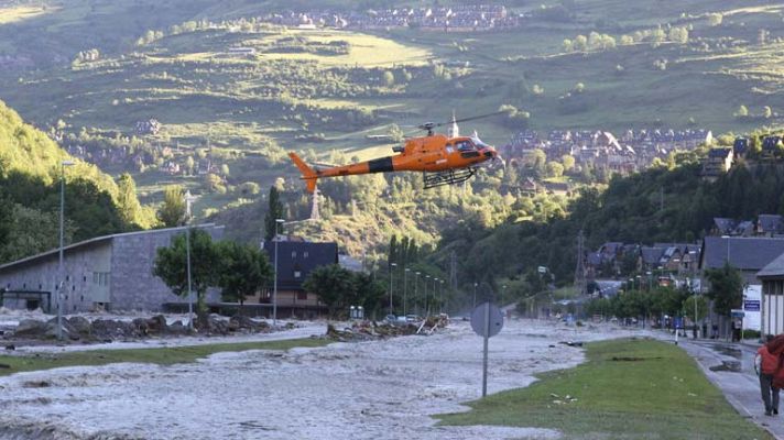 Telediario 1 - Inundaciones en el Valle de Arán