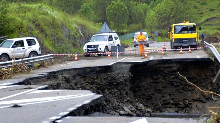 Telediario 1 - Inundaciones en el Pirineo