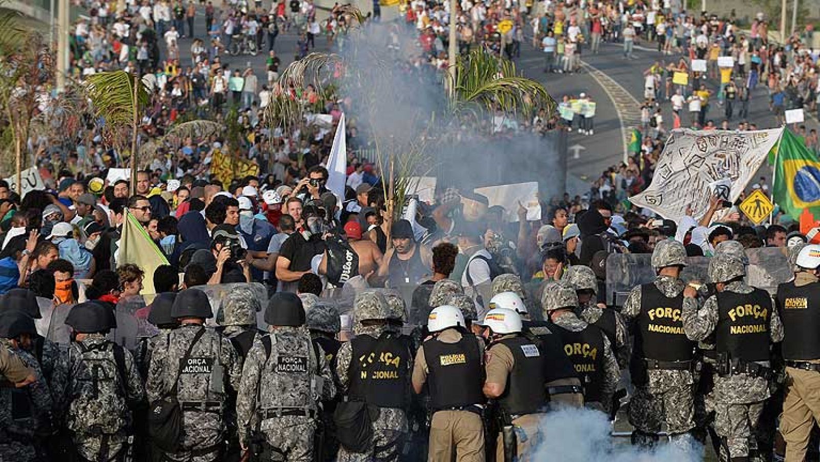 Telediario 1: Brasil sigue manifestándose | RTVE Play