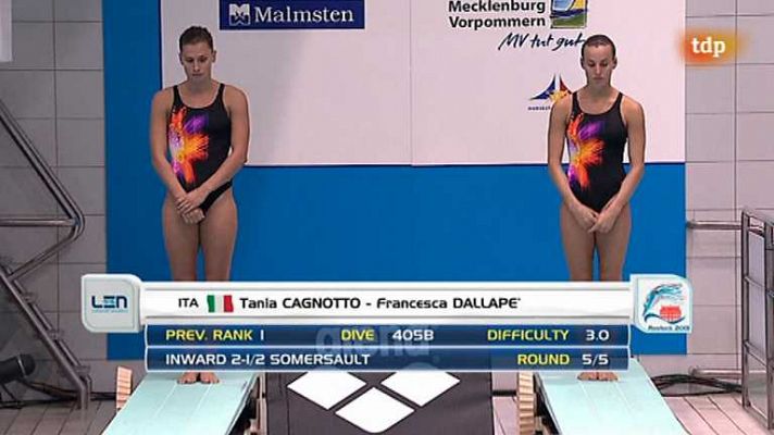 Natación - Saltos. Final 3 m. sincro. fem.