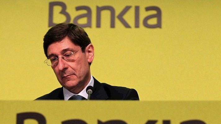 Telediario 1 - Protestas en la junta de Bankia