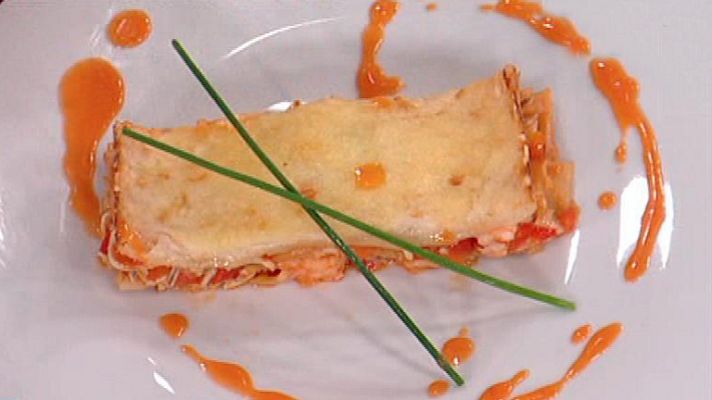 RTVE Cocina - Lasaña de gulas y langostinos