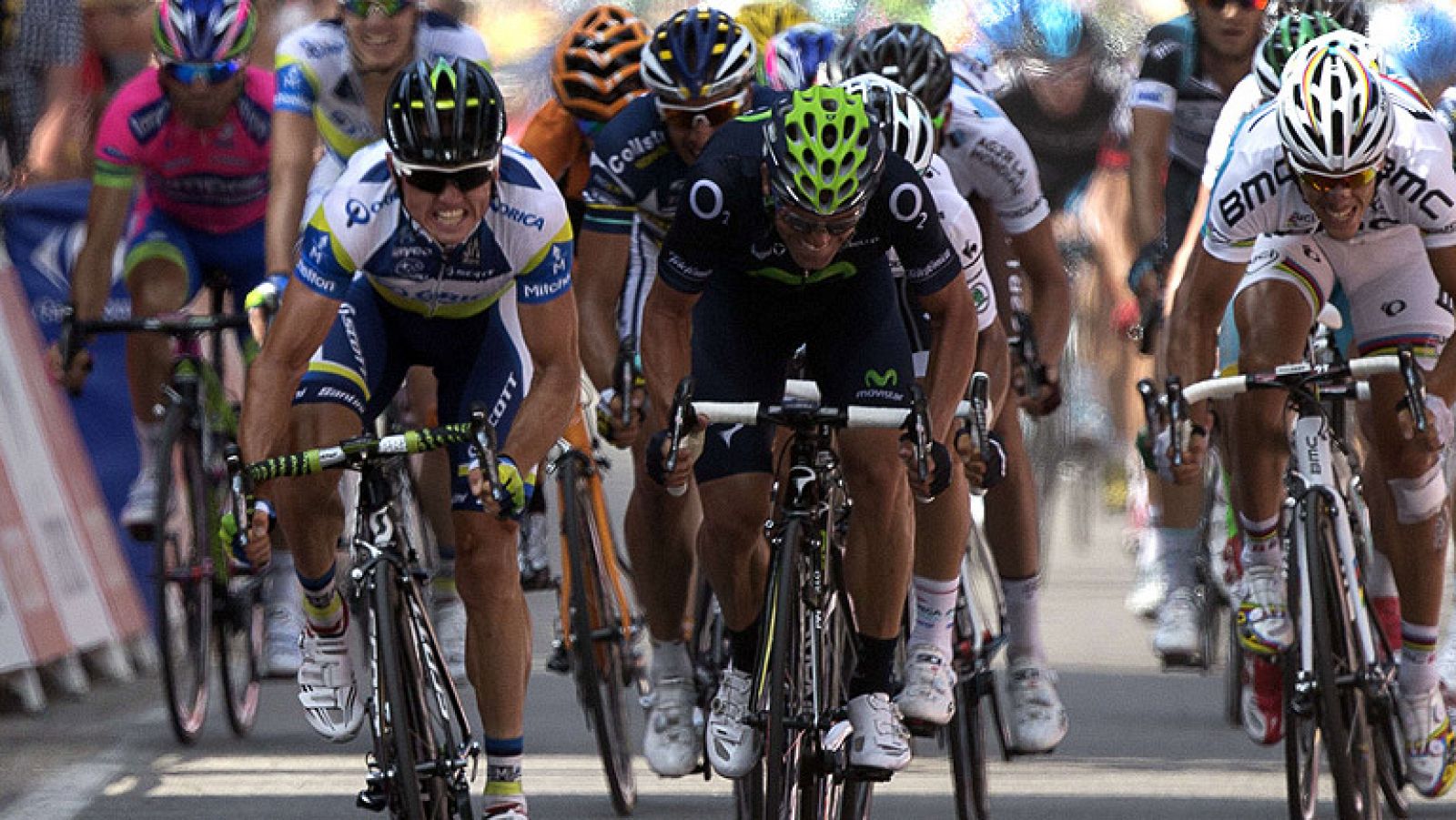 Gerrans se ha impuesto en la llegada al 'sprint' en la tercera etapa del Tour de Francia 2013 al imponerse en la línea de meta a Peter Saga y José Joaquín Rojas.