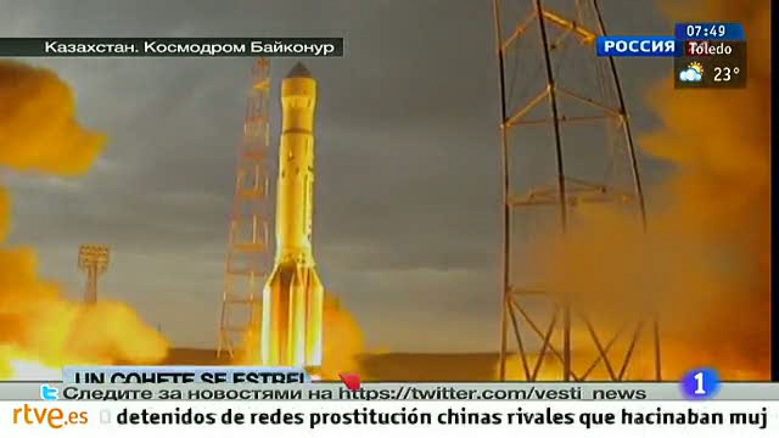 Un cohete ruso se estrella en Kazajistán segundos después de despegar