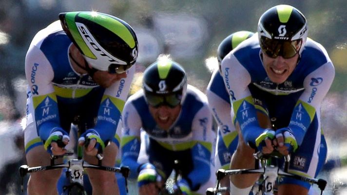 Orica GreenEdge gana la contrarreloj por equipos y Simon Gerrans es el nuevo líder