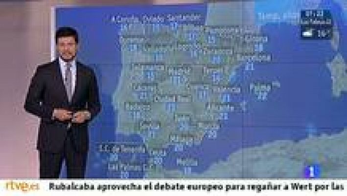El tiempo - Jornada de mucho calor en casi todo el país con temperaturas en ascenso