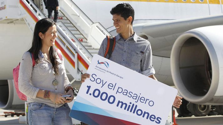 El aeropuerto de Barajas recibe a su pasajero 1.000 millones