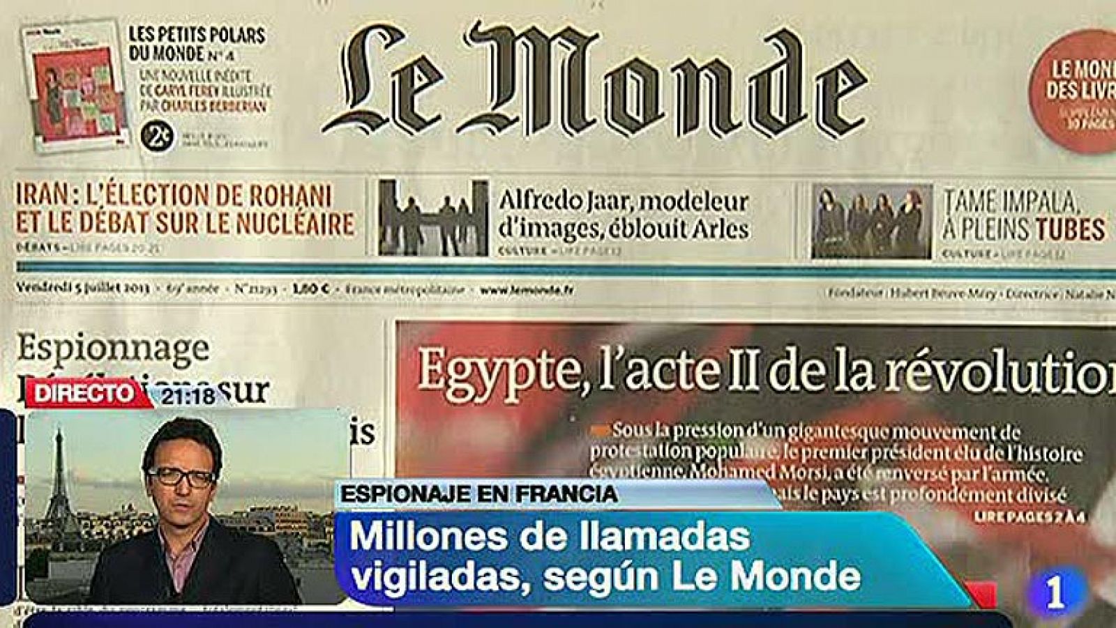 Telediario 1: Francia también espía | RTVE Play