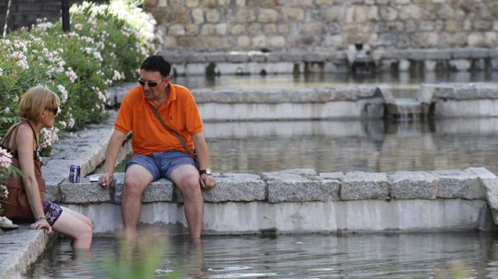 Telediario 1 - Temperaturas altas