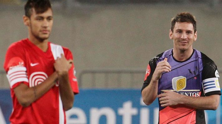Telediario 1 - Neymar y Messi elevan el listón en la delantera