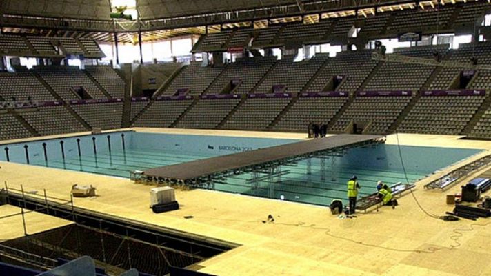 La piscina del Mundial de Barcelona ya tiene agua