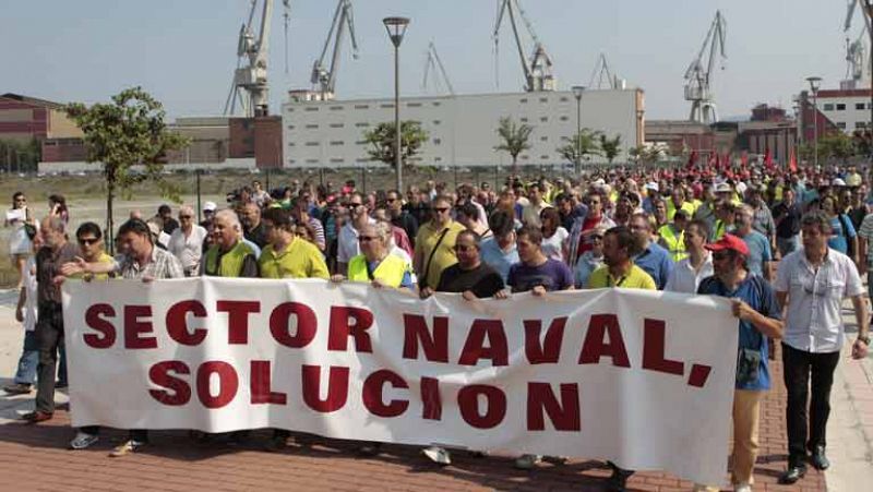 Movilizaciones en los astilleros españoles